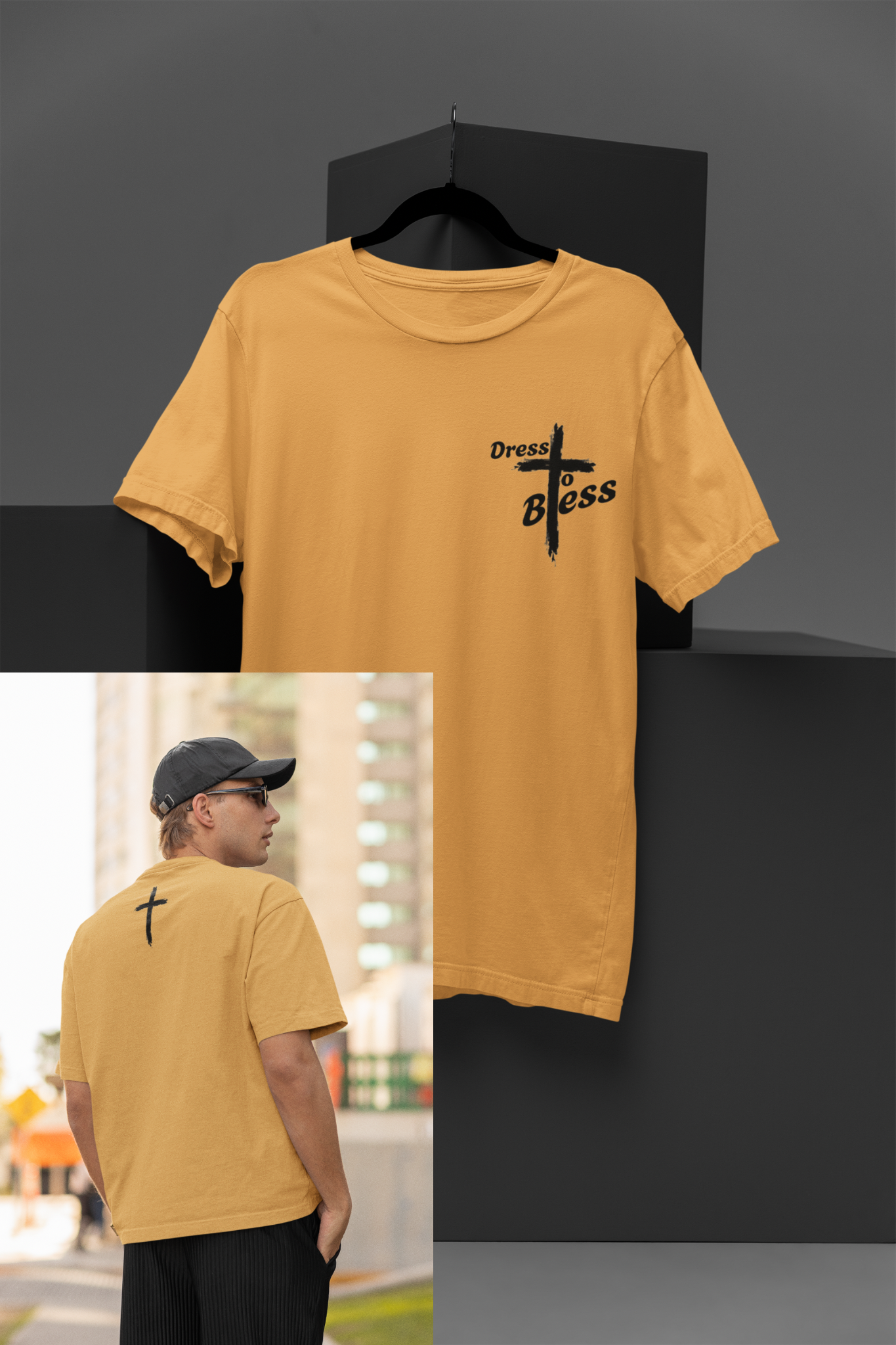 Adult “Dress To Bless” Cross Unisex T-shirts