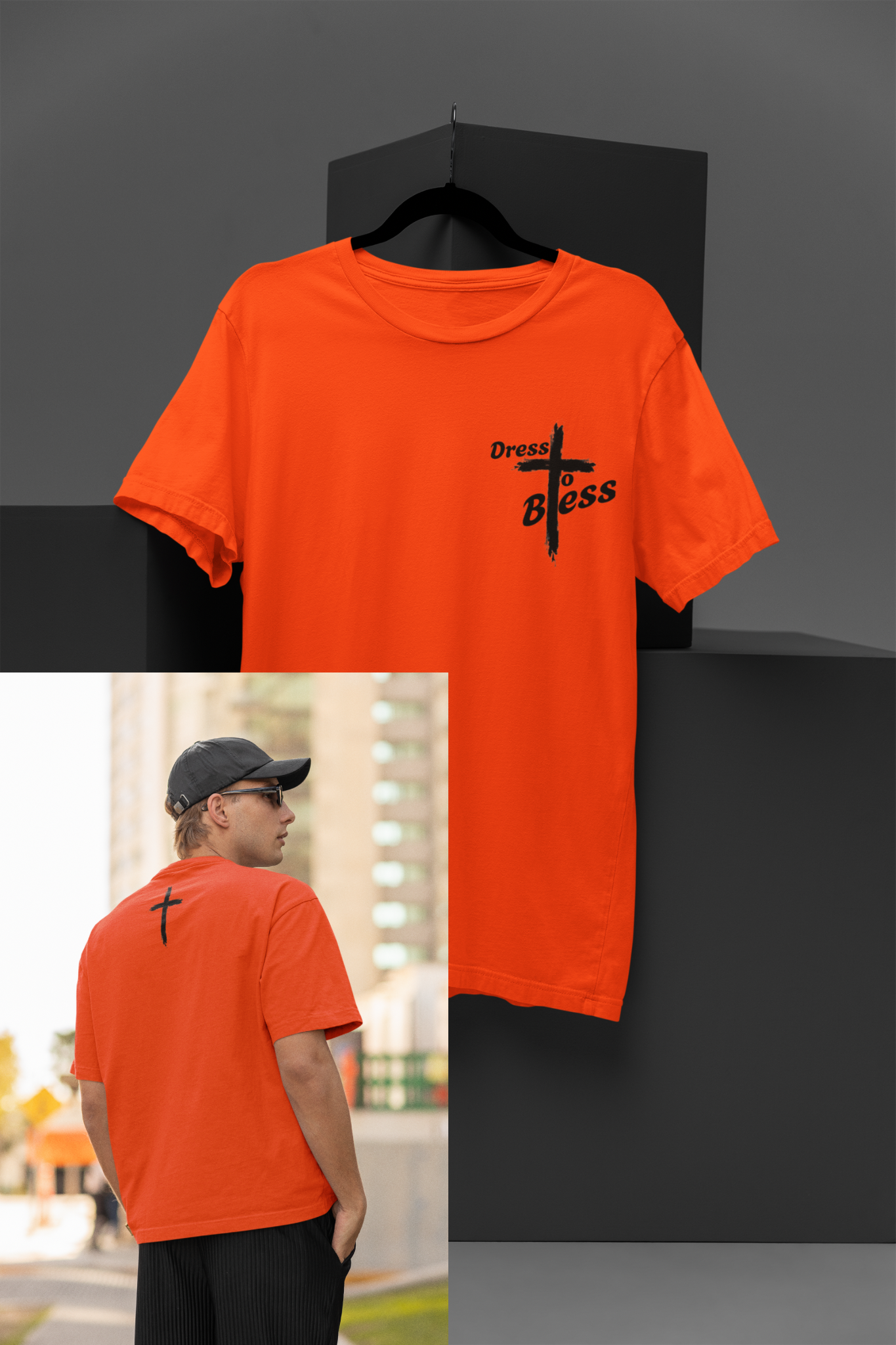 Adult “Dress To Bless” Cross Unisex T-shirts