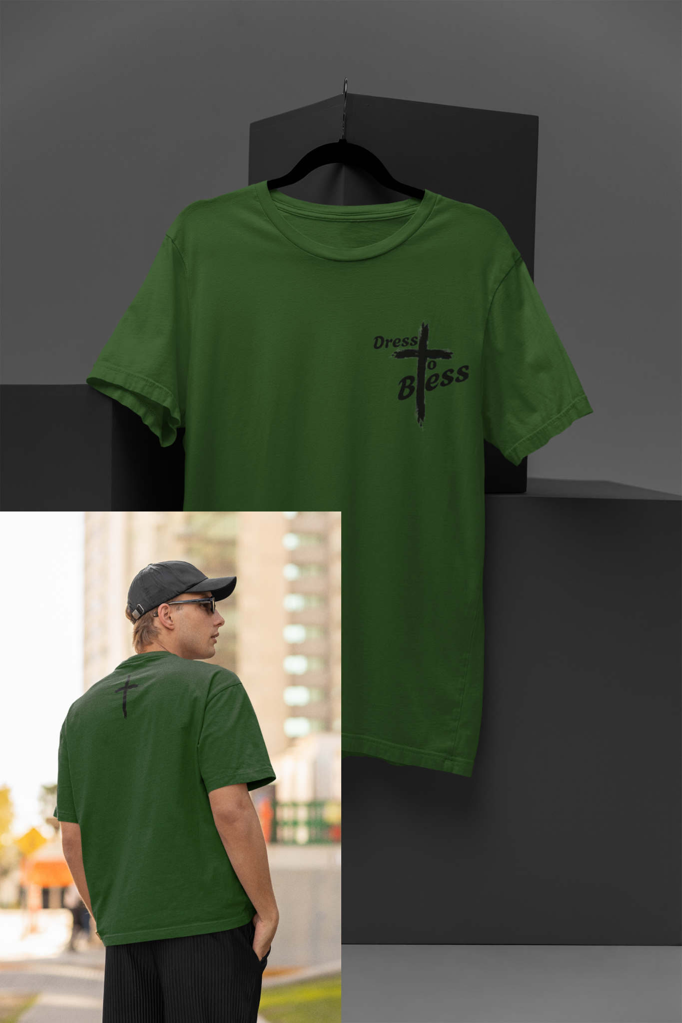 Adult “Dress To Bless” Cross Unisex T-shirts