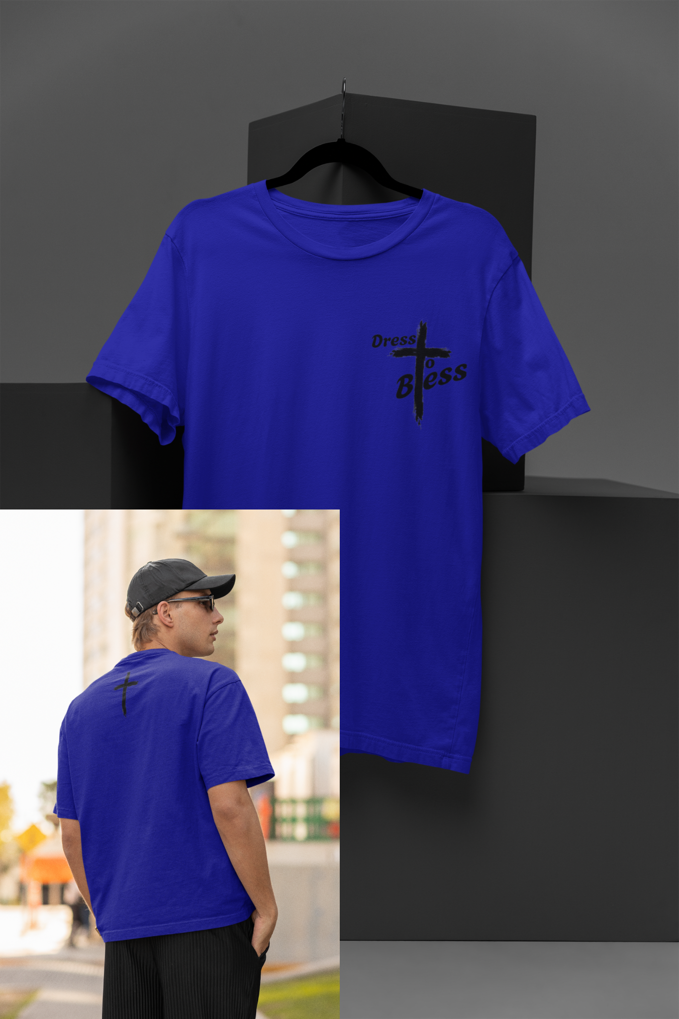Adult “Dress To Bless” Cross Unisex T-shirts