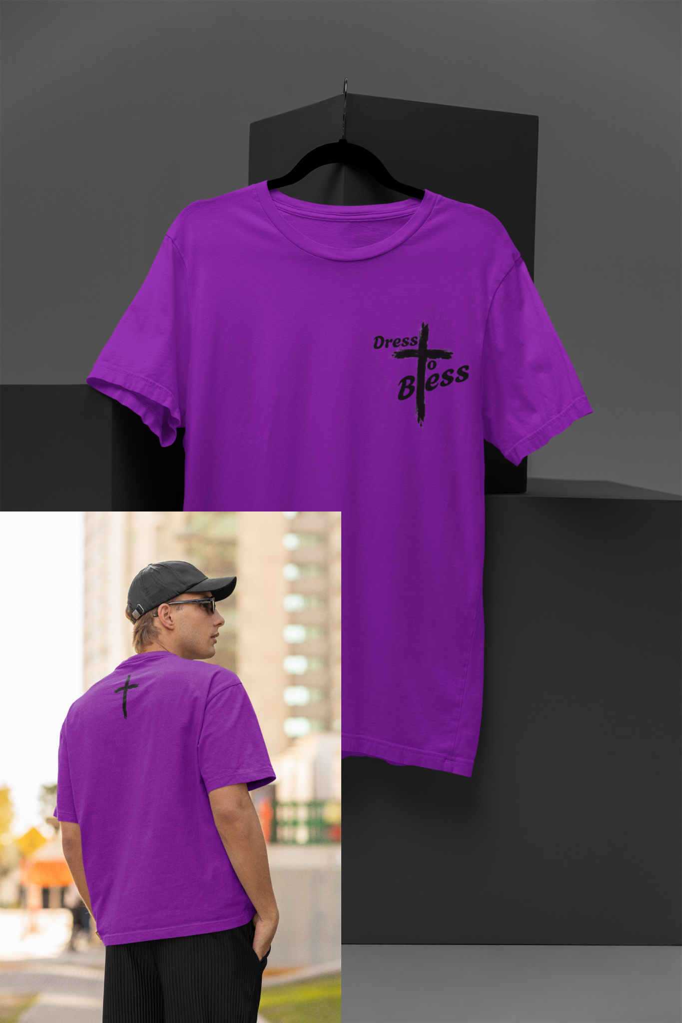 Adult “Dress To Bless” Cross Unisex T-shirts