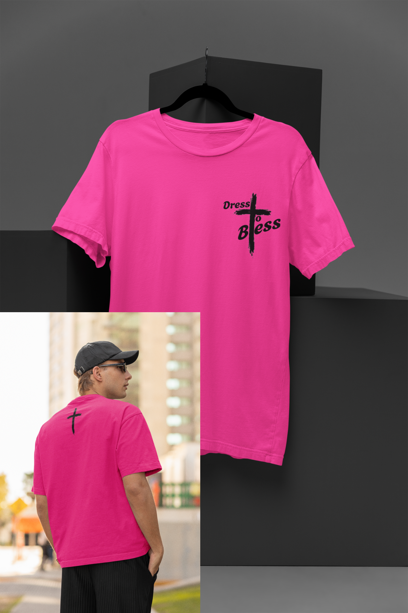 Adult “Dress To Bless” Cross Unisex T-shirts