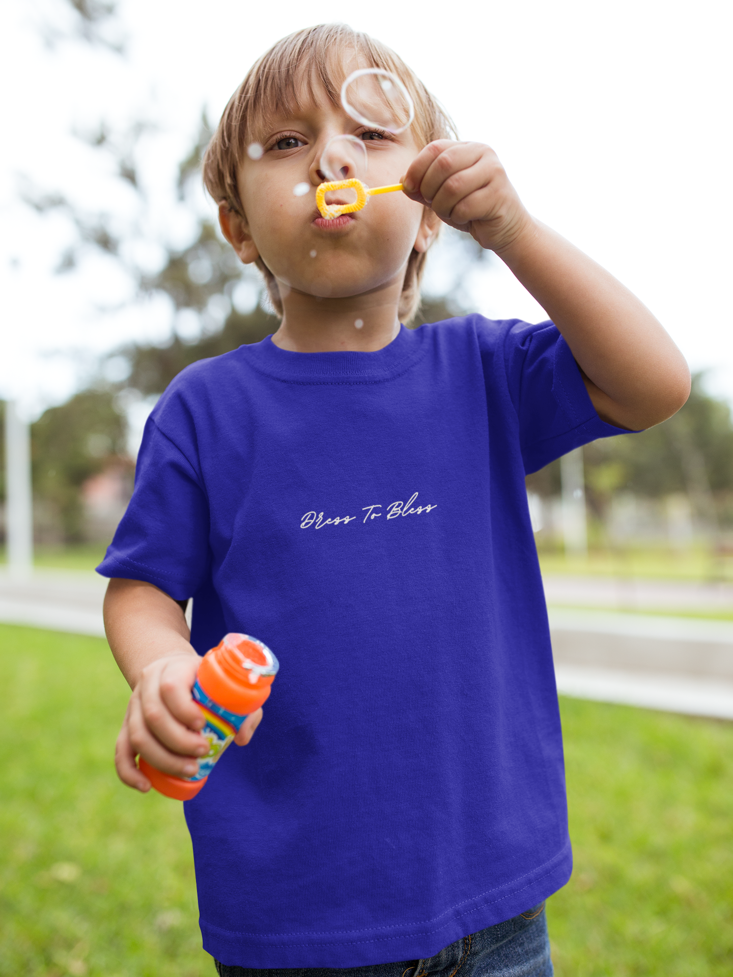 Youth Dress To Bless Cursive Logo Unisex T-Shirt