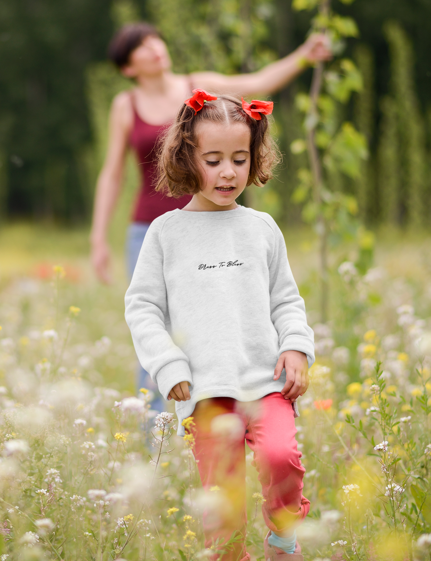 Youth Dress To Bless Cursive Logo Unisex Crewneck