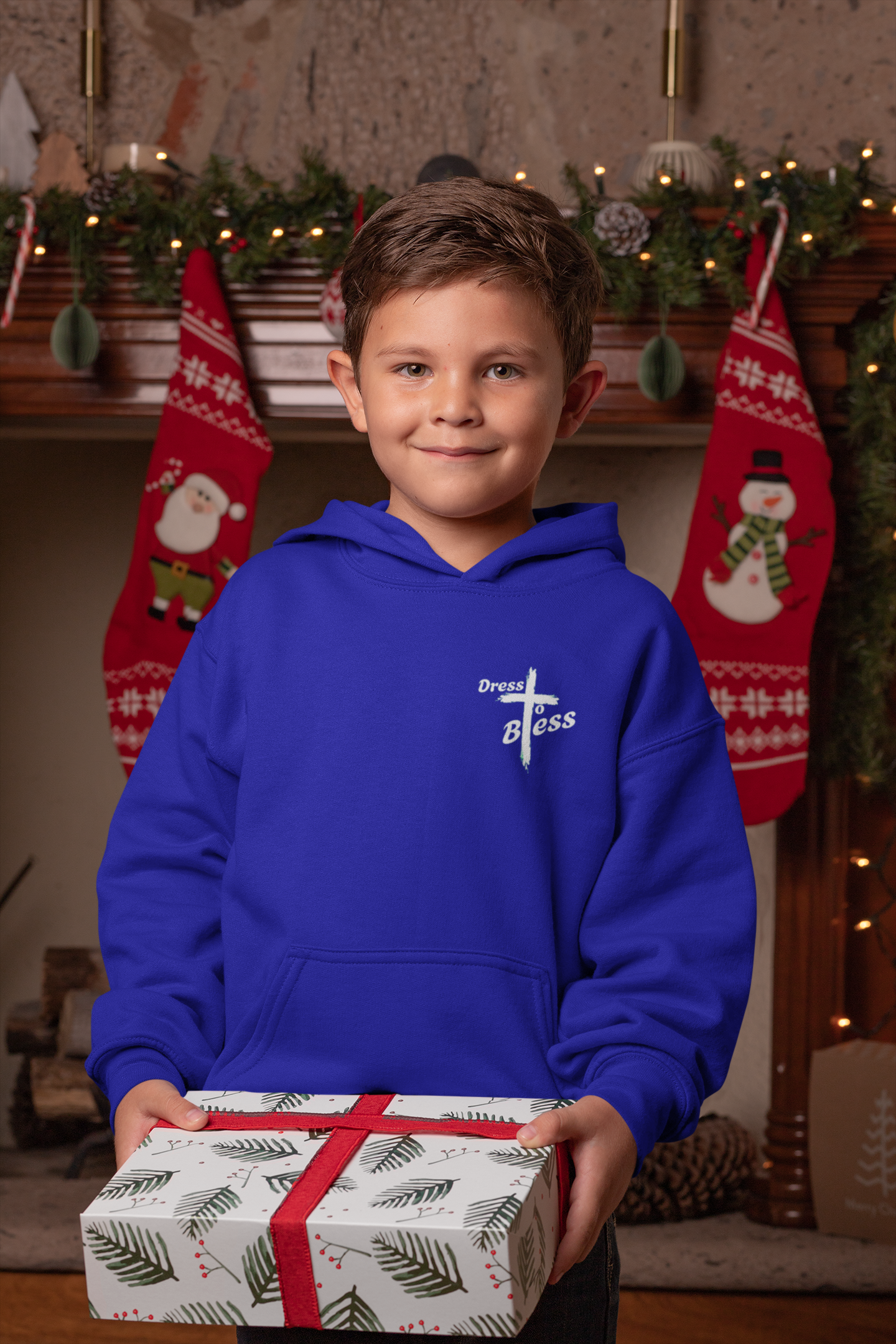 Youth Dress To Bless Cross Logo Unisex Hoodie